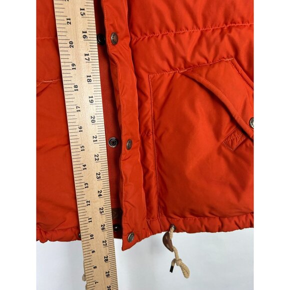 VTG Polo Ralph Lauren Orange Puffer Vest L With Embroidered Logo Mens Outerwear - Picture 5 of 13